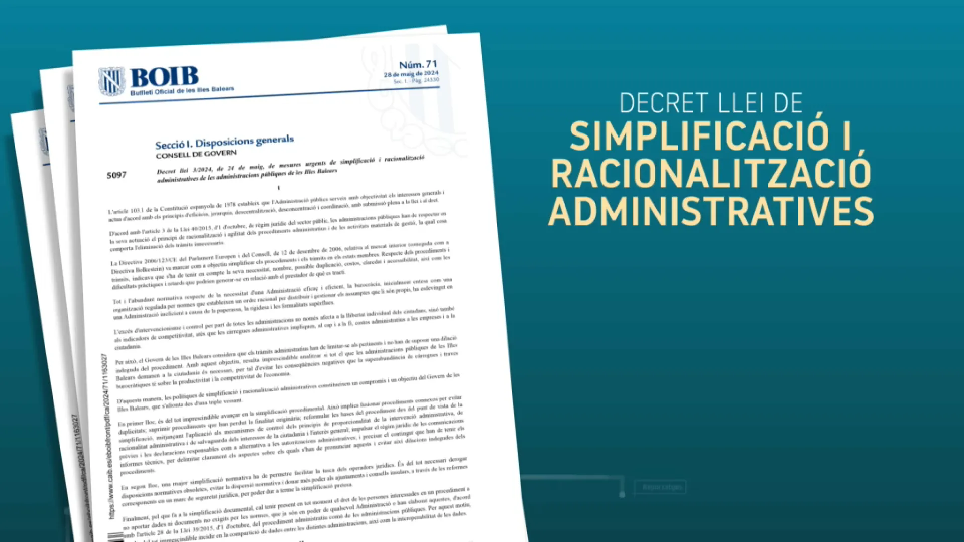 Entra en vigor el Decret de simplificació administrativa