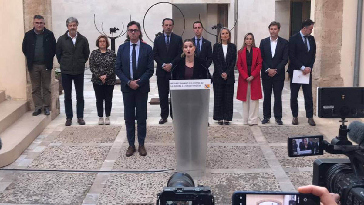 Prohens anuncia 160 milions d’euros per pal·liar els efectes del conflicte a l’Orient Mitjà a les Balears