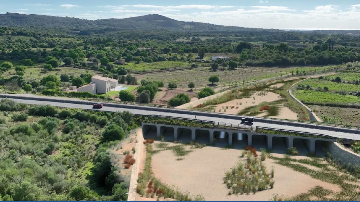 Aprovat el projecte definitiu de l’ampliació del pont en la variant de Sant Llorenç pel torrent de ses Planes