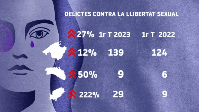 Augmenten més d’un 27% els delictes contra la llibertat sexual a les Balears