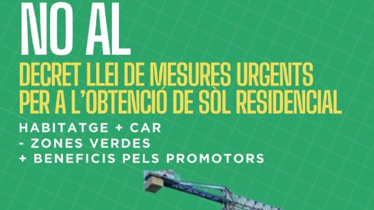 El GOB convoca una protesta contra el decret per a obtenir sòl residencial