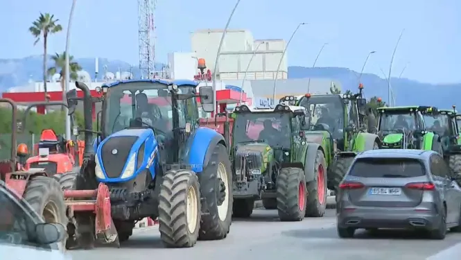 Primera tractorada conjunta de tots els pagesos de Mallorca