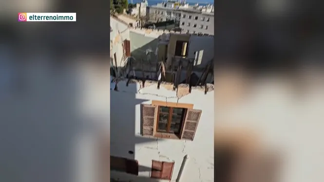 29 persones reallotjades després que s’enfondràs una casa al Terreno de Palma