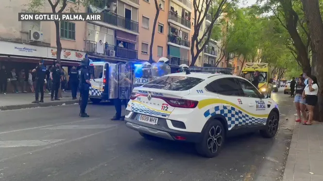 Una cinquantena de persones implicades en una brega al barri de Son Gotleu de Palma