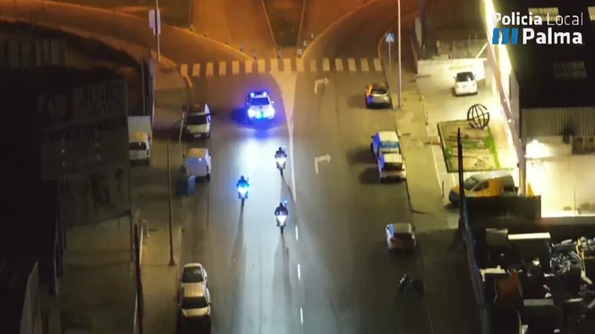 La Policia Local de Palma controla els botellots des de l’aire
