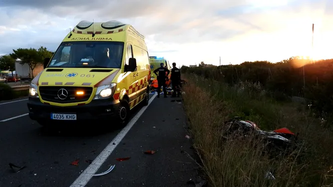 Mor un motorista a Palma en xocar amb el vehicle que duia just davant