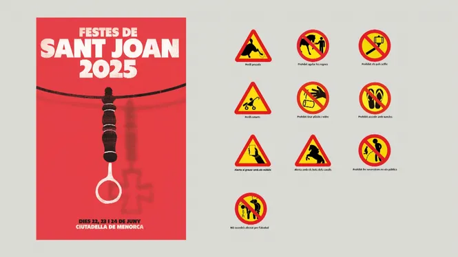 Sant Joan de Ciutadella: instal·len els senyals dels comportaments prohibits i d’alerta per evitar accidents