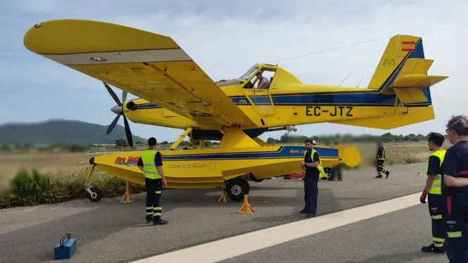 Aturat el trànsit aeri a Eivissa durant unes dues hores per l’accident d’un avió de l’IBANAT