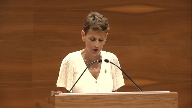 María Chivite demana la confiança de la Cambra en el debat d’investidura de Navarra