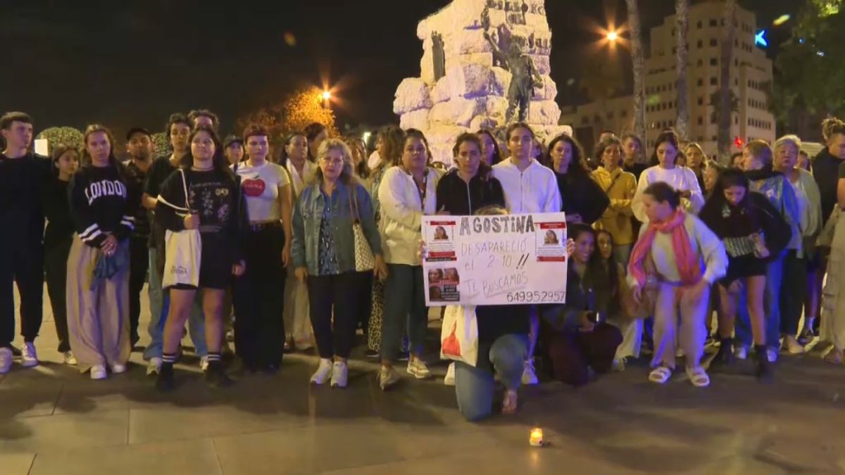 Concentració de suport a la jove desapareguda, Agostina Rubini, a Palma